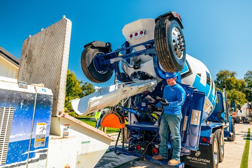 JLC Ready Mix concrete delivery truck in Northern California JLC Ready Mix Delivery